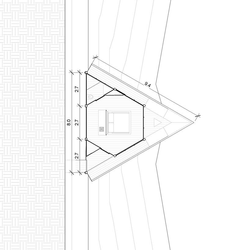 三角形“casa proa”树屋漂浮在巴西沿海树冠之间 三角形“casa proa”树屋漂浮在巴西沿海树冠之间