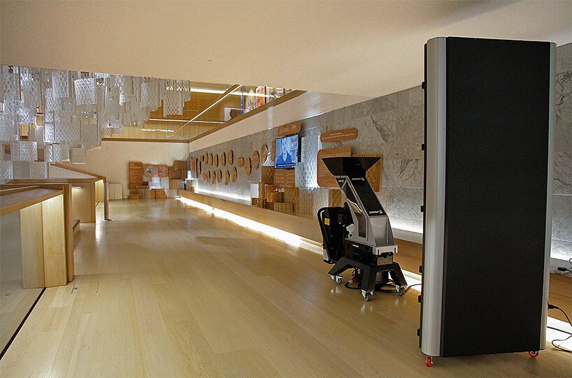 aurora by dassault systèmes & arthur mamou-mani clouds atrium of design museum in london