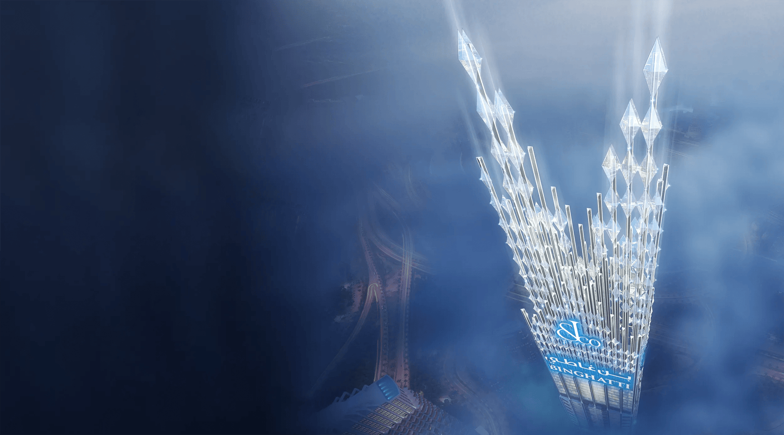 世界上最高的住宅塔楼，钻石尖顶，正在迪拜兴建