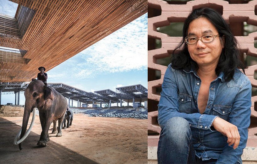 2021 年设计奖社会影响奖获得者 boonserm premthada 创造了大象粪便砖