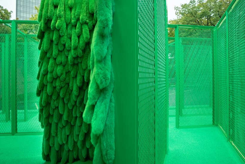 explore bottega veneta’s immersive, green MAZE installation in seoul