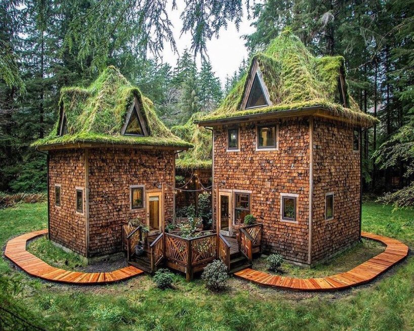 这个“城堡小屋”向太平洋西北部的童话森林致敬