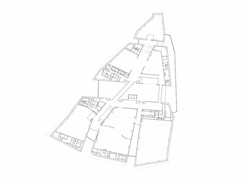 成都自然历史博物馆类似于多孔花岗岩的整体地貌