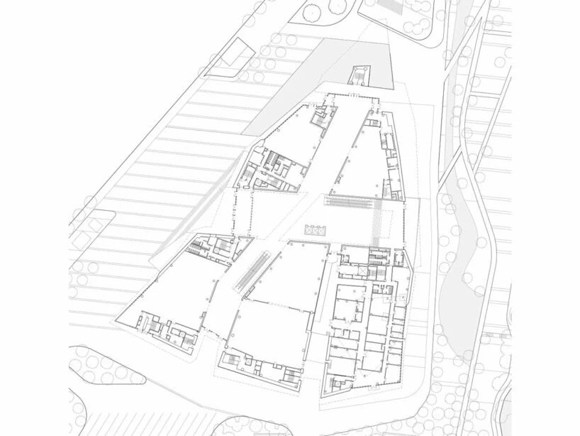 成都自然历史博物馆类似于多孔花岗岩的整体地貌