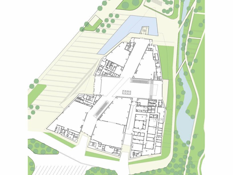 成都自然历史博物馆类似于多孔花岗岩的整体地貌