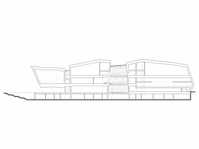 成都自然历史博物馆类似于多孔花岗岩的整体地貌
