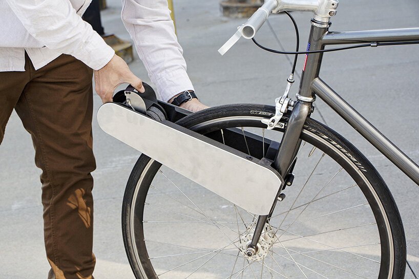 CLIP 是一款便携式电动马达，可将任何自行车变成电动自行车