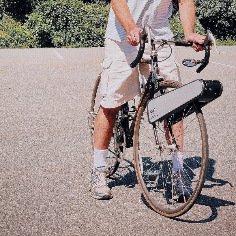 CLIP 是一款便携式电动马达，可将任何自行车变成电动自行车