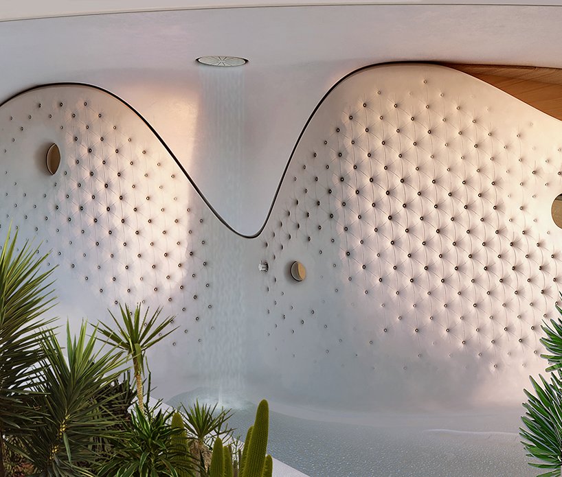 david tajchman 设计的希腊有机“宇宙”住宅拥有流畅的悬垂屋顶