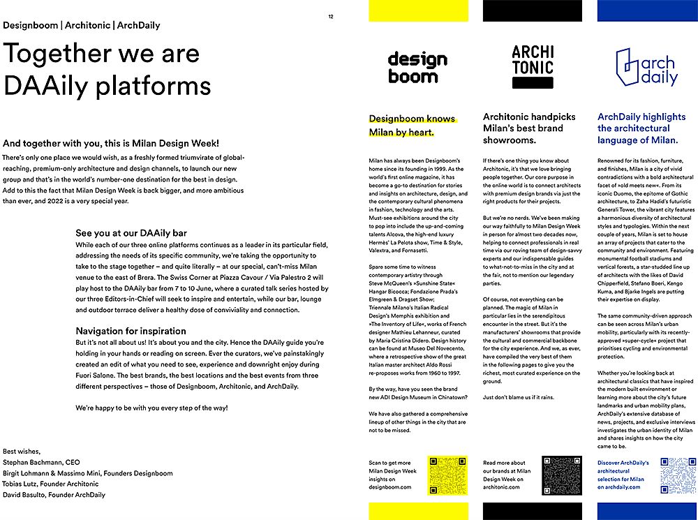 milan design week 2022: DAAily fair and city guides available now!