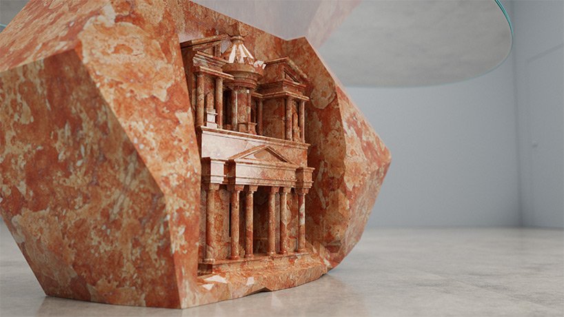 达菲伦敦用手工雕刻的大理石“文明”桌子向古代建筑致敬