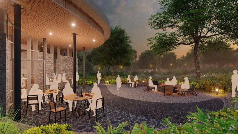 MASS 设计集团的新园区尊重卢旺达郁郁葱葱的火山和濒临灭绝的大猩猩