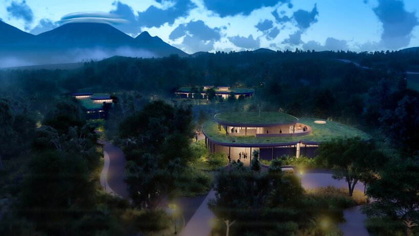 MASS 设计集团的新园区尊重卢旺达郁郁葱葱的火山和濒临灭绝的大猩猩