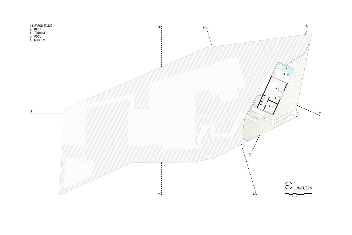 em-estudio 的 la extraviada 住宅暗示了瓦哈卡州上空的一群巨石