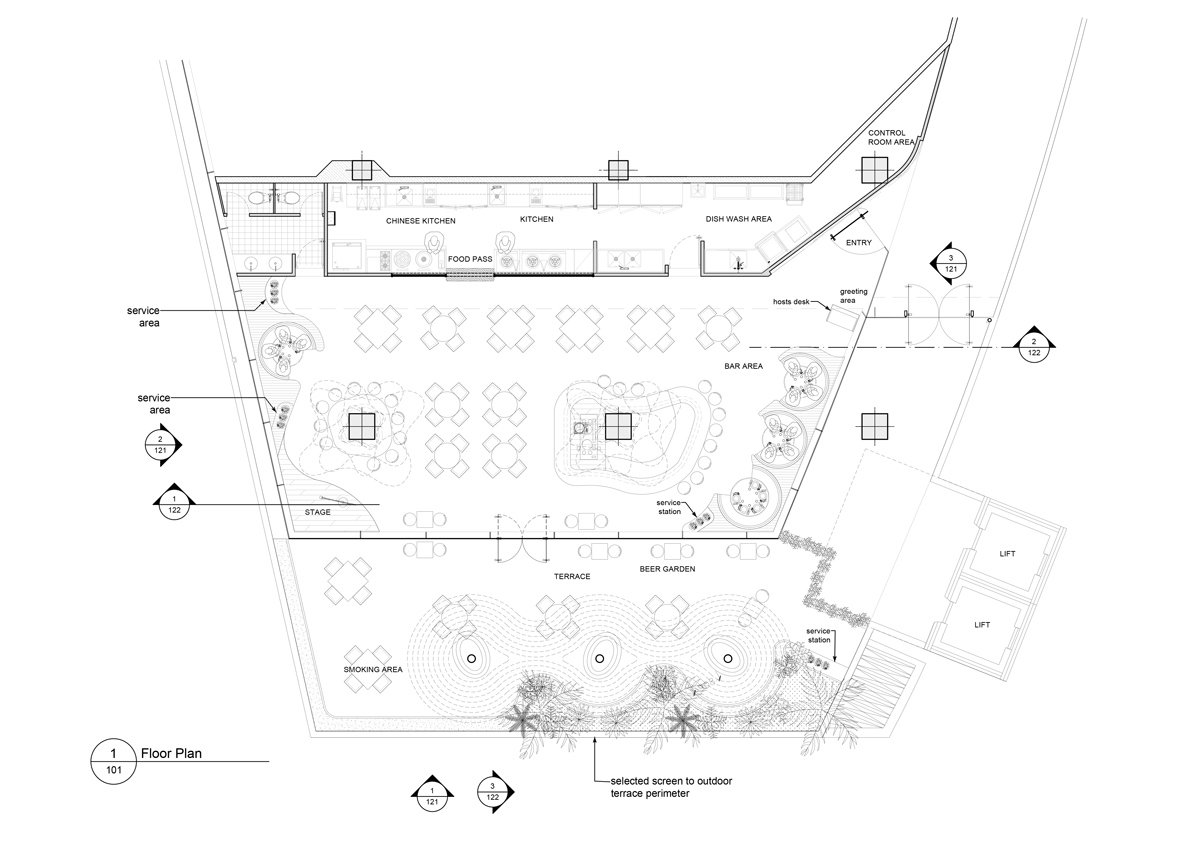 由 enter 项目设计的滚滚藤柱占据了曼谷的香料和大麦室内 由 enter 项目设计的滚滚藤柱占据了曼谷的香料和大麦室内
