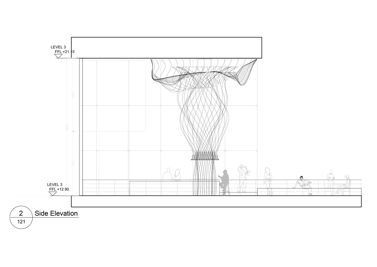 由 enter 项目设计的滚滚藤柱占据了曼谷的香料和大麦室内 由 enter 项目设计的滚滚藤柱占据了曼谷的香料和大麦室内