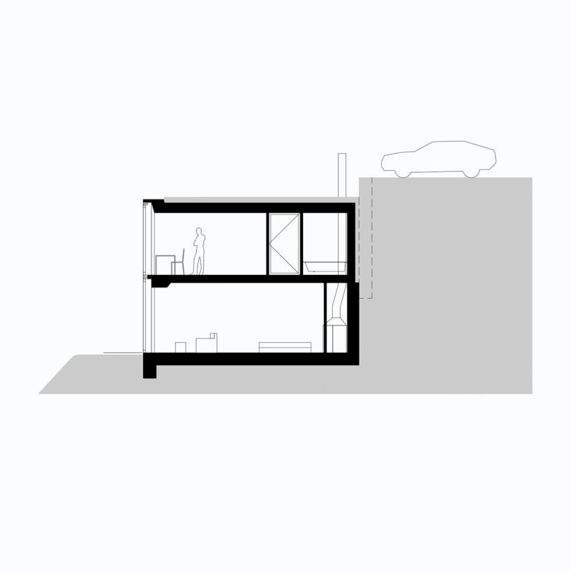 Studeny architekti 将混凝土壳屋嵌入斯洛伐克佩尔内克的山坡上