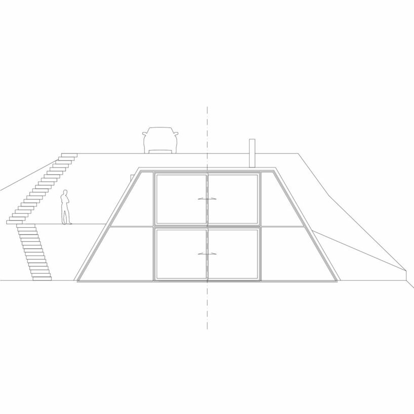 Studeny architekti 将混凝土壳屋嵌入斯洛伐克佩尔内克的山坡上
