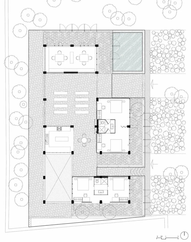工作室阵列将新德里艺术家驻地“farm 8”包裹在竹编屏风中 工作室阵列将新德里艺术家驻地“farm 8”包裹在竹编屏风中