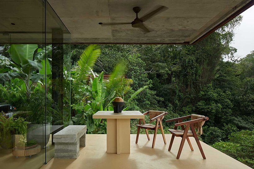 rammed earth villas by formafatal emerge from lush landscape of costa rica