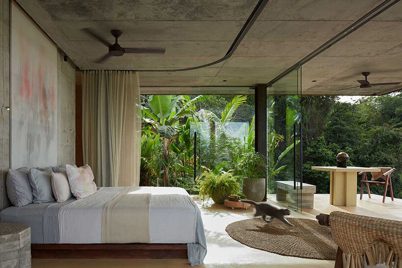 rammed earth villas by formafatal emerge from lush landscape of costa rica