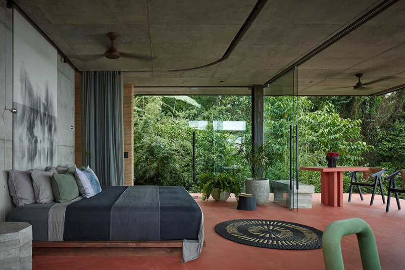 rammed earth villas by formafatal emerge from lush landscape of costa rica