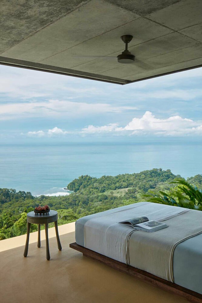 rammed earth villas by formafatal emerge from lush landscape of costa rica