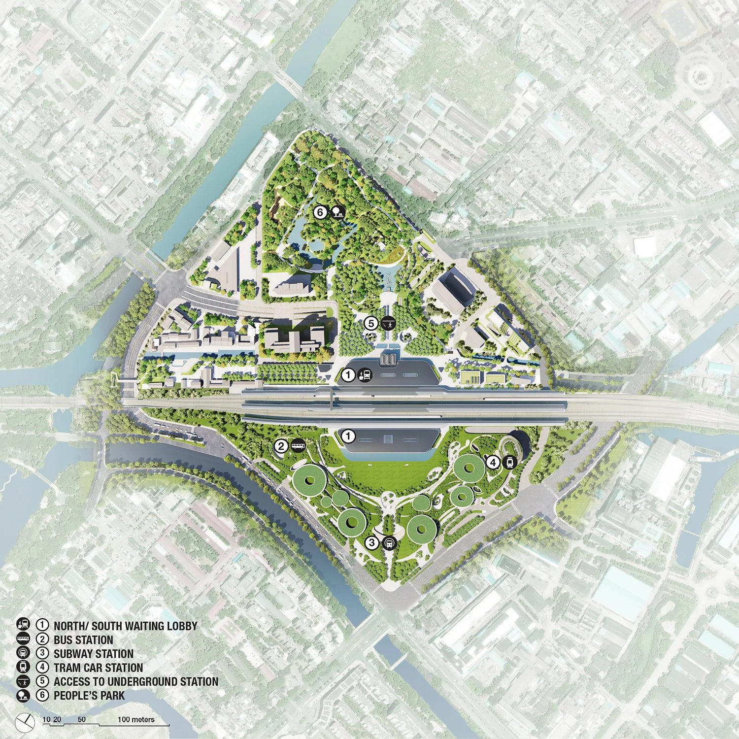 MAD 建筑事务所公布了嘉兴“森林火车站”的计划