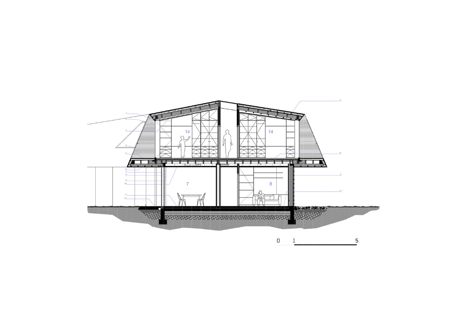TANK 在法国北部的雕塑木屋顶下隐藏了“maison mouvaux” TANK 在法国北部的雕塑木屋顶下隐藏了“maison mouvaux”