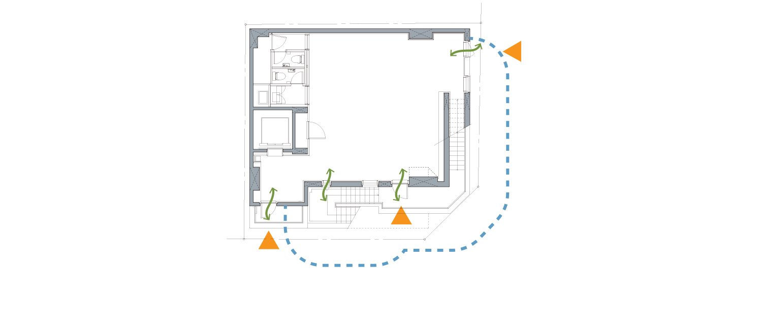 日建设计将荒川办公楼的外墙包裹在紧急楼梯中
