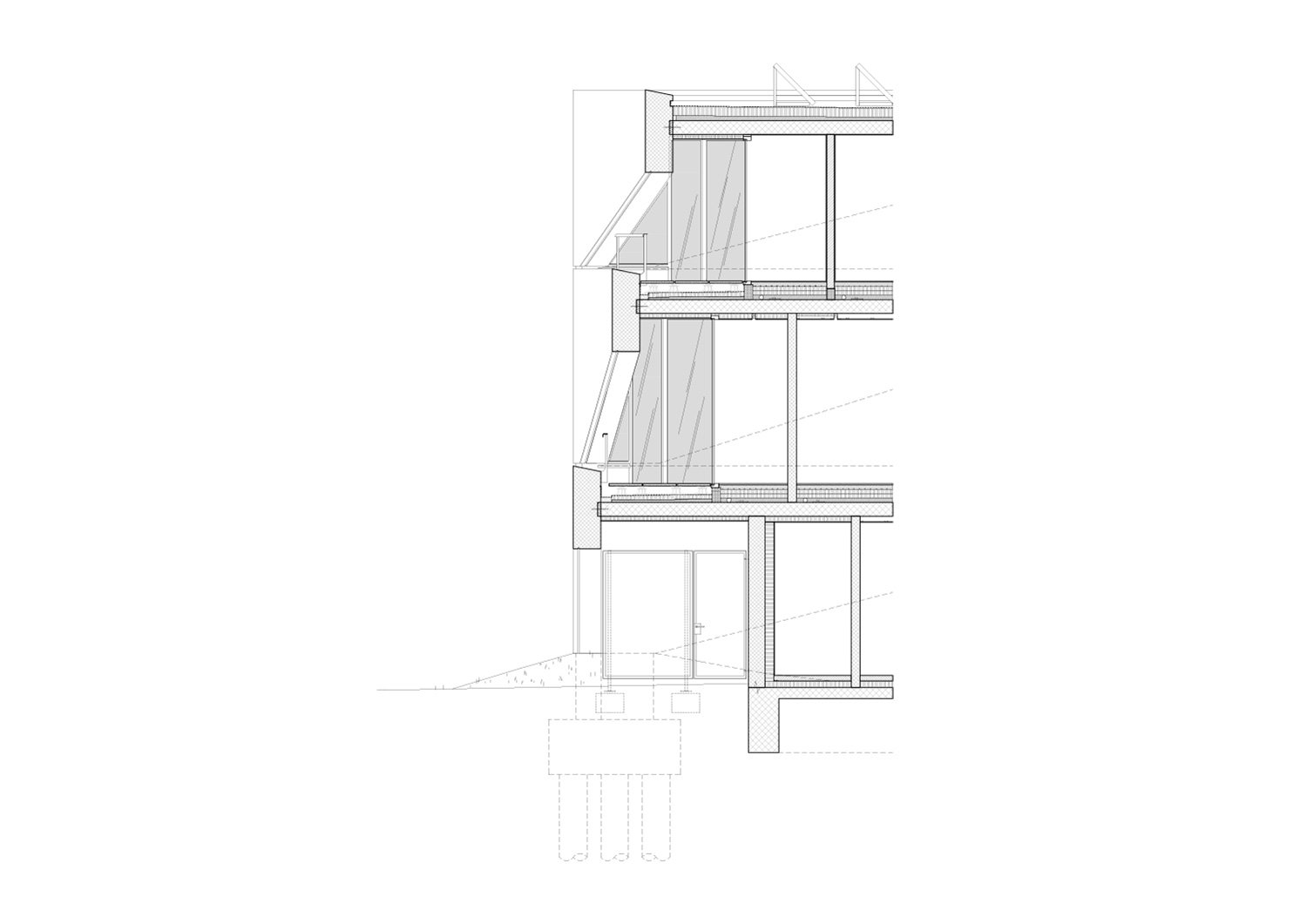 graux & baeyens 建筑事务所在比利时堆叠混凝土楔子形成“N-DP 住宅” graux & baeyens 建筑事务所在比利时堆叠混凝土楔子形成“N-DP 住宅”