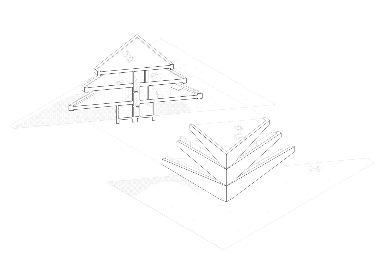 graux & baeyens 建筑事务所在比利时堆叠混凝土楔子形成“N-DP 住宅” graux & baeyens 建筑事务所在比利时堆叠混凝土楔子形成“N-DP 住宅”