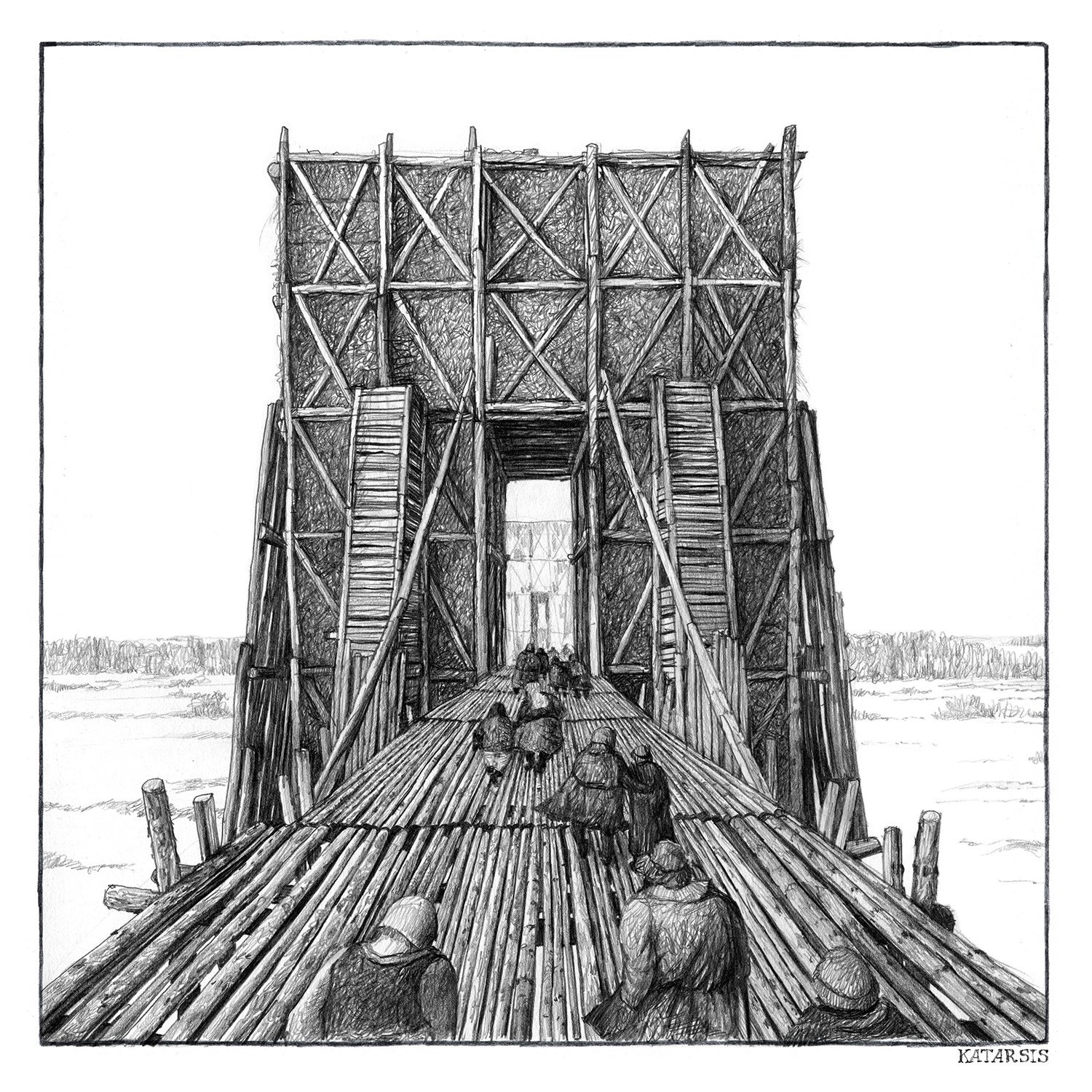 KATARSIS 在俄罗斯建造并烧毁了桥梁，作为变革和剧变的艺术象征