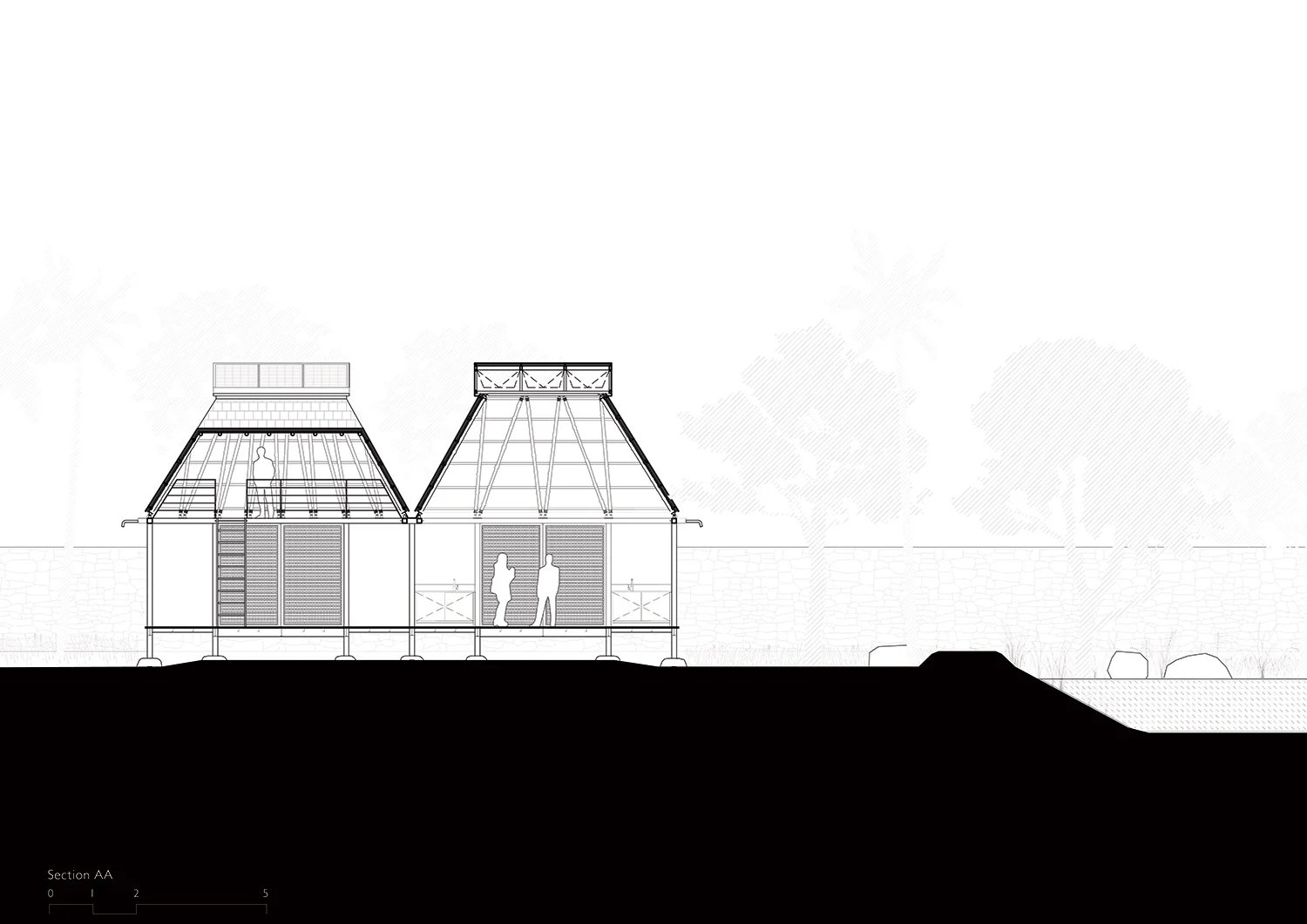 建筑布里奥（Architecture Brio）将孟买艺术家的避难所抬高到巨石上，以保护其免受洪水侵袭