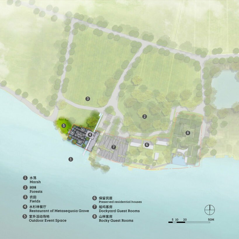 中国水杉林 GOA 餐厅的金字塔形平截头体群居首位