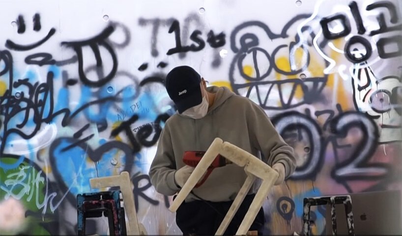 haneul kim 将废弃口罩升级为粪便收集品