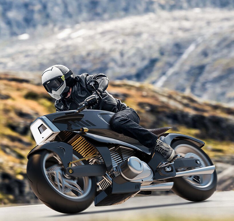 哈雷戴维森街头霸王概念融合了流线型汽车和运动自行车的比例