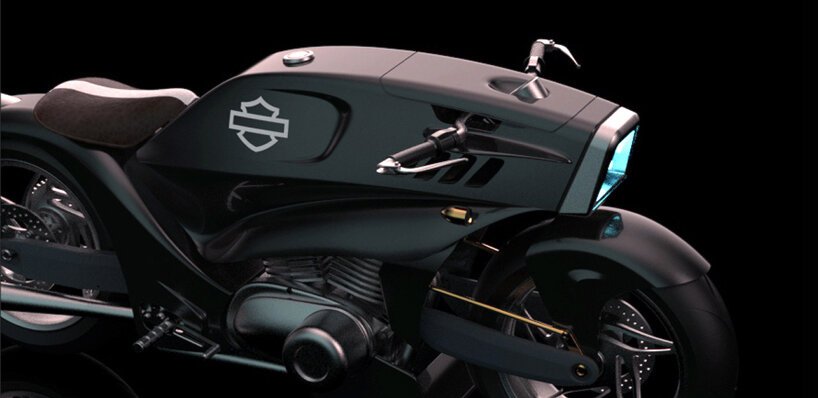 哈雷戴维森街头霸王概念融合了流线型汽车和运动自行车的比例