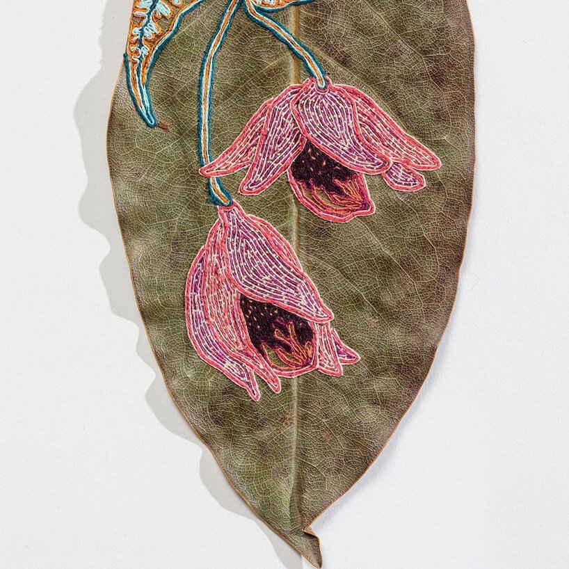 Hillary Waters Fayle 针迹 + 绣有植物图案的叶子