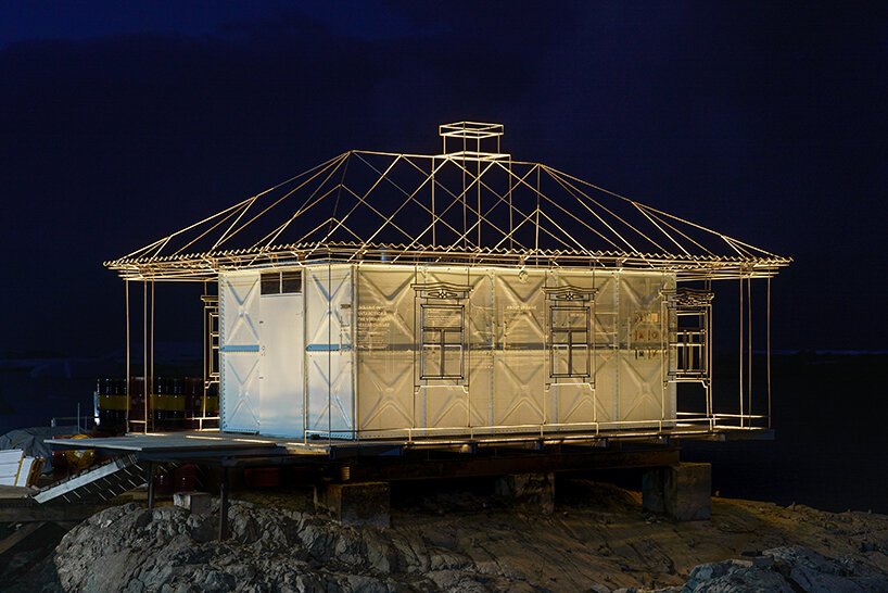 balbek bureau converts disused fuel tank into nostalgic installation in the south pole