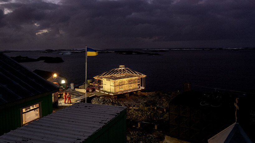 balbek bureau converts disused fuel tank into nostalgic installation in the south pole