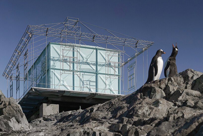 balbek bureau converts disused fuel tank into nostalgic installation in the south pole