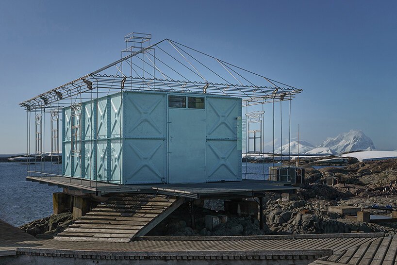 balbek bureau converts disused fuel tank into nostalgic installation in the south pole