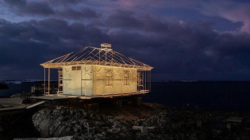 balbek bureau converts disused fuel tank into nostalgic installation in the south pole
