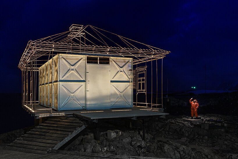 balbek bureau converts disused fuel tank into nostalgic installation in the south pole