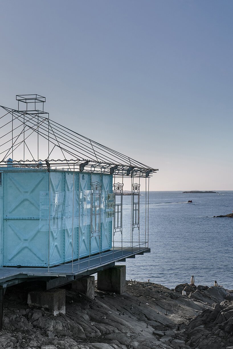 balbek bureau converts disused fuel tank into nostalgic installation in the south pole