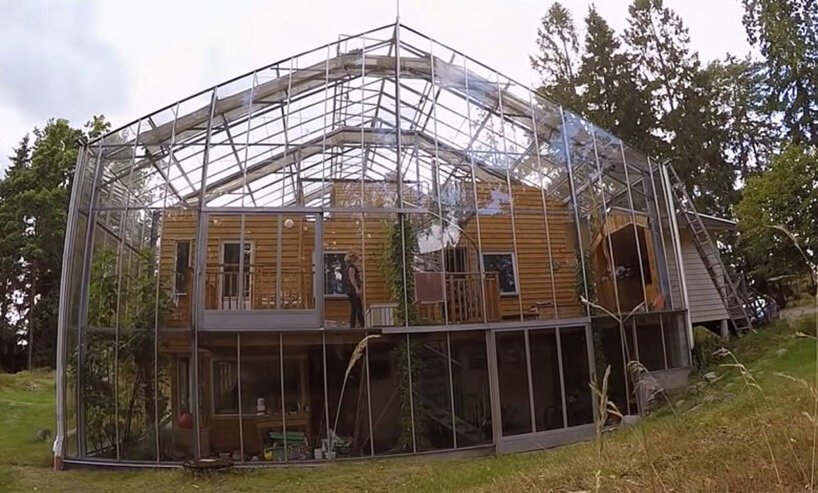 swedish family envelops home in greenhouse to warm up stockholm weather