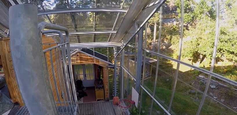swedish family envelops home in greenhouse to warm up stockholm weather