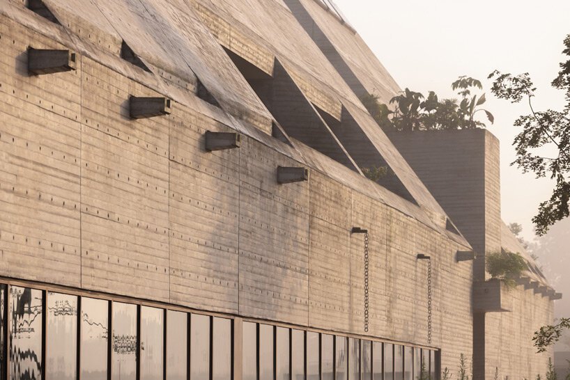 中国的混凝土谷仓坐落在同心圆区域内,将游客与大自然连接起来 中国的混凝土谷仓坐落在同心圆区域内,将游客与大自然连接起来