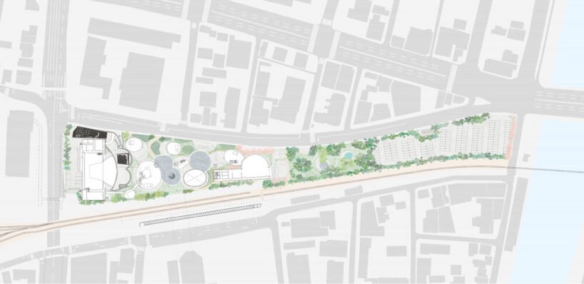on the roof of the small hall, there will be an open-air cinema with an LED screen placed on the stage side
